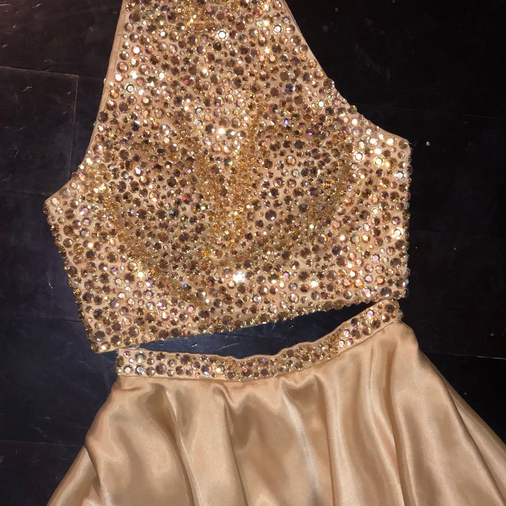 Gold beaded Sherri Hill Cocktail